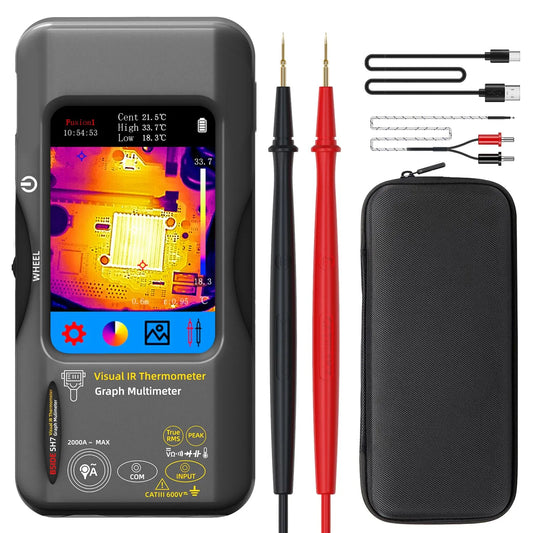 Termocamera, SH7, con telecamera, schermo tattile, uso professionale, 2 in 1, per la manutenzione dell'auto, BSIDE SH7