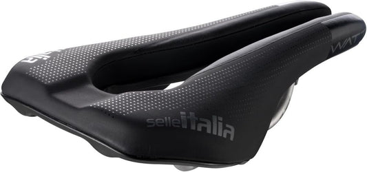 Selle Italia WATT TI 316 Gel Superflow - Sella Triathlon e Crono con Foro Ergonomico, Antiscivolo - Nero, Taglia Unica