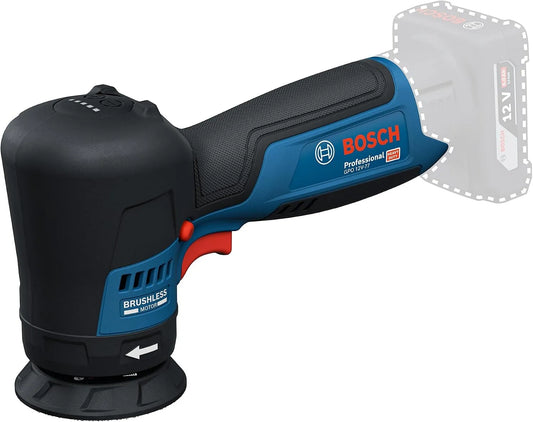 Bosch Lucidatrice elettrica e macchina lucidatrice, GPO, a batteria, imbottitura in schiuma, uso professionale, 77 mm, 12V