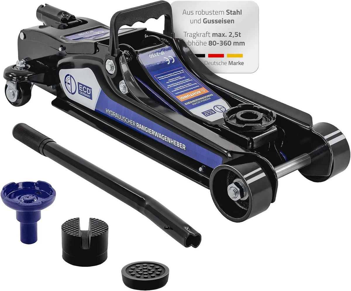 Cric idraulico – girevole, 360 mm, per officina e fai da te