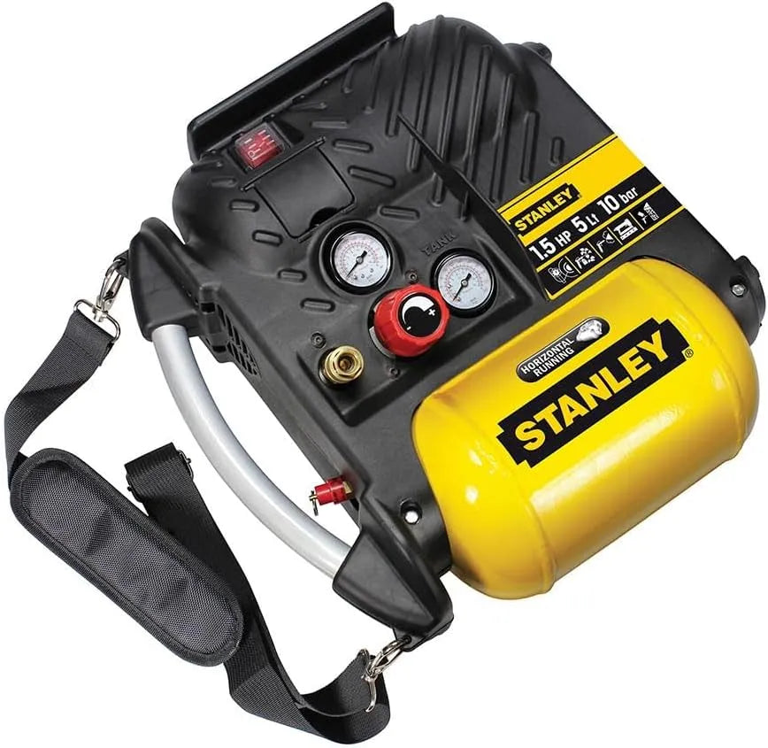 Stanley DN200 Compressore d'aria – Giallo, design portatile, 10 bar, 5 l, 180 l, per la manutenzione dell'auto