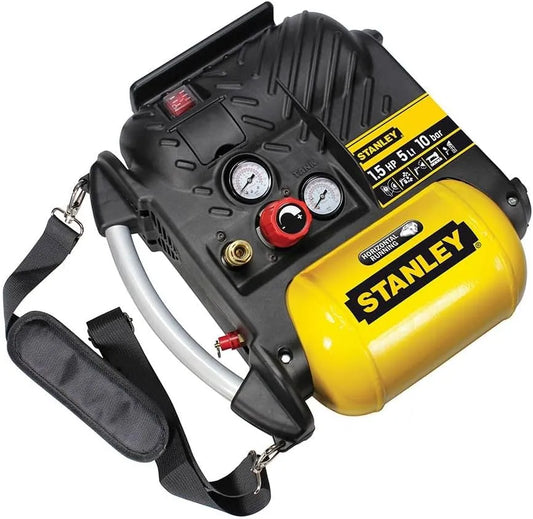 Stanley DN200 Compressore d'aria – Giallo, design portatile, 10 bar, 5 l, 180 l, per la manutenzione dell'auto