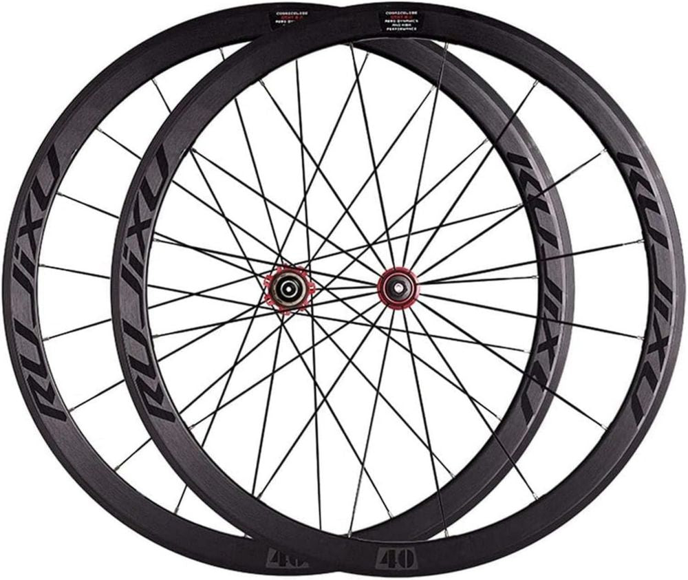 Ruote da Corsa in Carbonio 700C, Cerchi Doppia Parete, Compatibili Freno V, 8-11 Velocità
