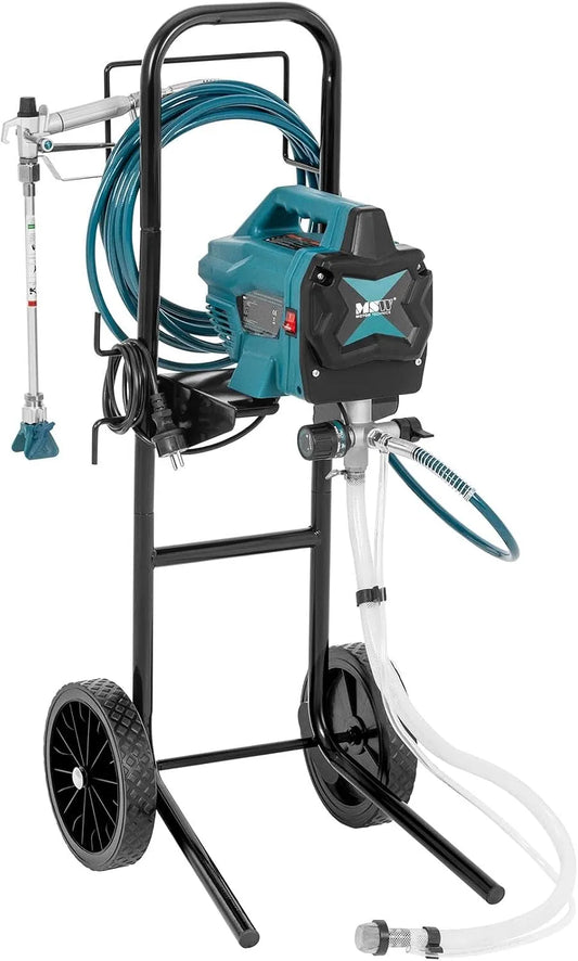 Pistola a spruzzo, spruzzatore per vernice: struttura mobile, uso professionale, 7,5 m, 1,4 l, 180 bar, MSW MSW-HSPR-650HW