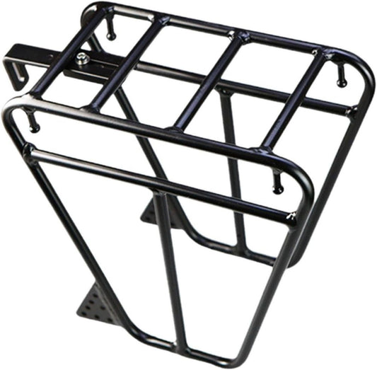 Rack Anteriore per Bicicletta, Struttura Robusta in Metallo per Viaggi e Avventure