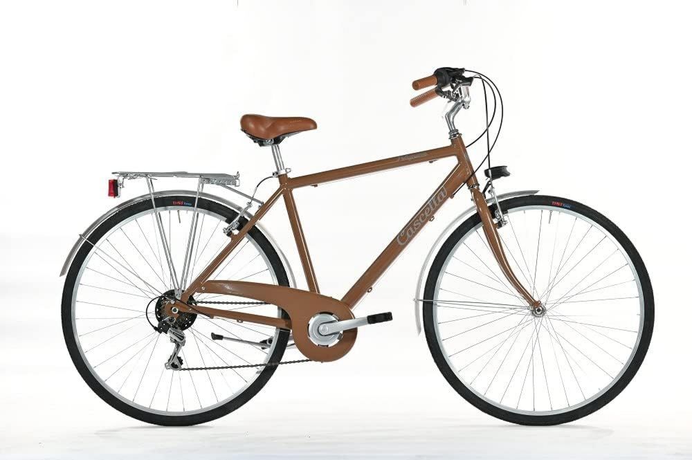 Bicicletta Uomo 28 Polignano 6V in Alluminio Marrone, Prodotta in Italia