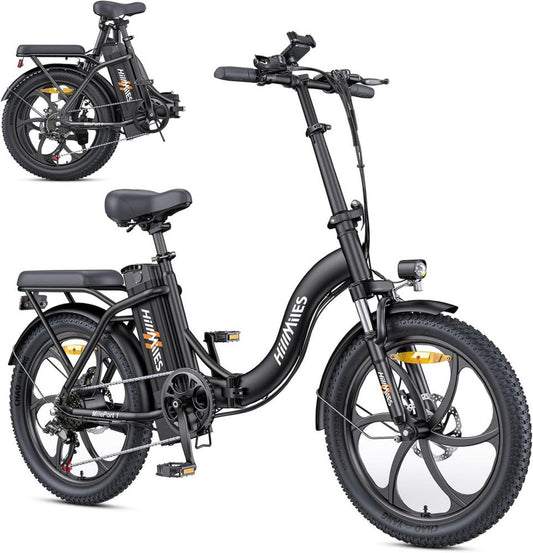 Bicicletta Elettrica Pieghevole per Adulti MilePort, Motore 250W, Batteria 36V Rimovibile, Pneumatici Grassi 20x3.0, Velocità Massima 25 km/h, Autonomia Fino a 100 km