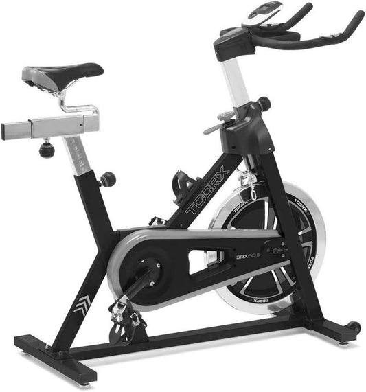 Toorx SRX-50S - Bicicletta da spinning per adulti, colore nero e grigio, misura universale