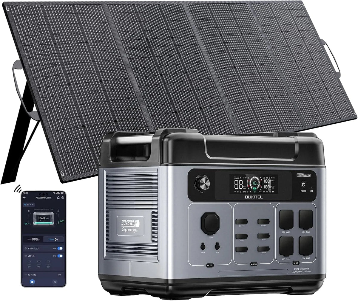 Power station portatile e generatore solare, 3200W, alimentazione solare, 6400W