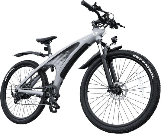 Bici Elettrica da Montagna HX Q5 Shark 27.5' per Uomo, Potente Motore 85 Nm, Batteria 20Ah, Autonomia fino a 100 km, Sospensione Anteriore Regolabile, Freni a Disco Idraulici