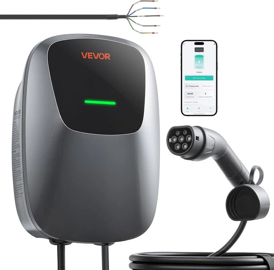 VEVOR Wallbox per auto elettrica e caricatore EV portatile, 11 kW, 400V, controllo tramite app, Tipo 2, 16A, 7,5m