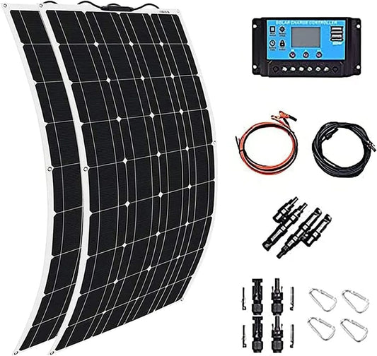 Pannello solare e modulo fotovoltaico, 600W, 300W, per campeggio e camper, monocristallino, controllo tramite app, 18v