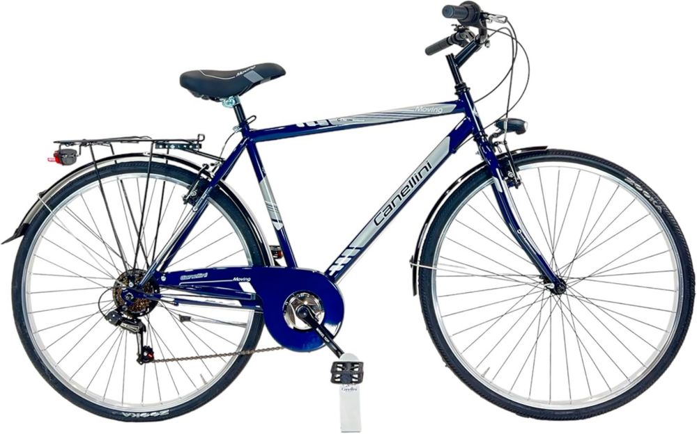 Bicicletta da Città Uomo 28' in Acciaio Canellini Moving Blu