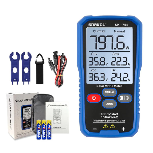 1000 W, Max 80 V DC, SK-705 Tester MPPT Solare per Moduli Fotovoltaici