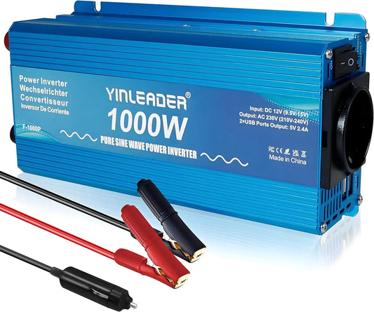 Inverter CC-CA e convertitore di tensione, 1000 W, 2000 W, 12 V, 230 V, alimentazione solare