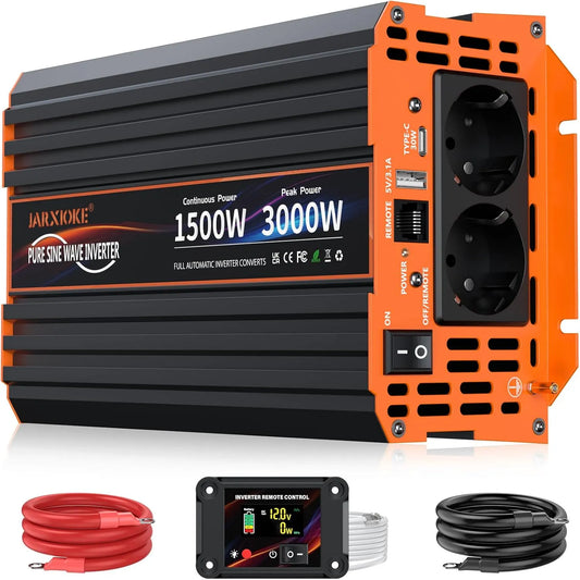 Inverter CC-CA e convertitore di tensione, 1500W, 12v, 220v, per campeggio e camper
