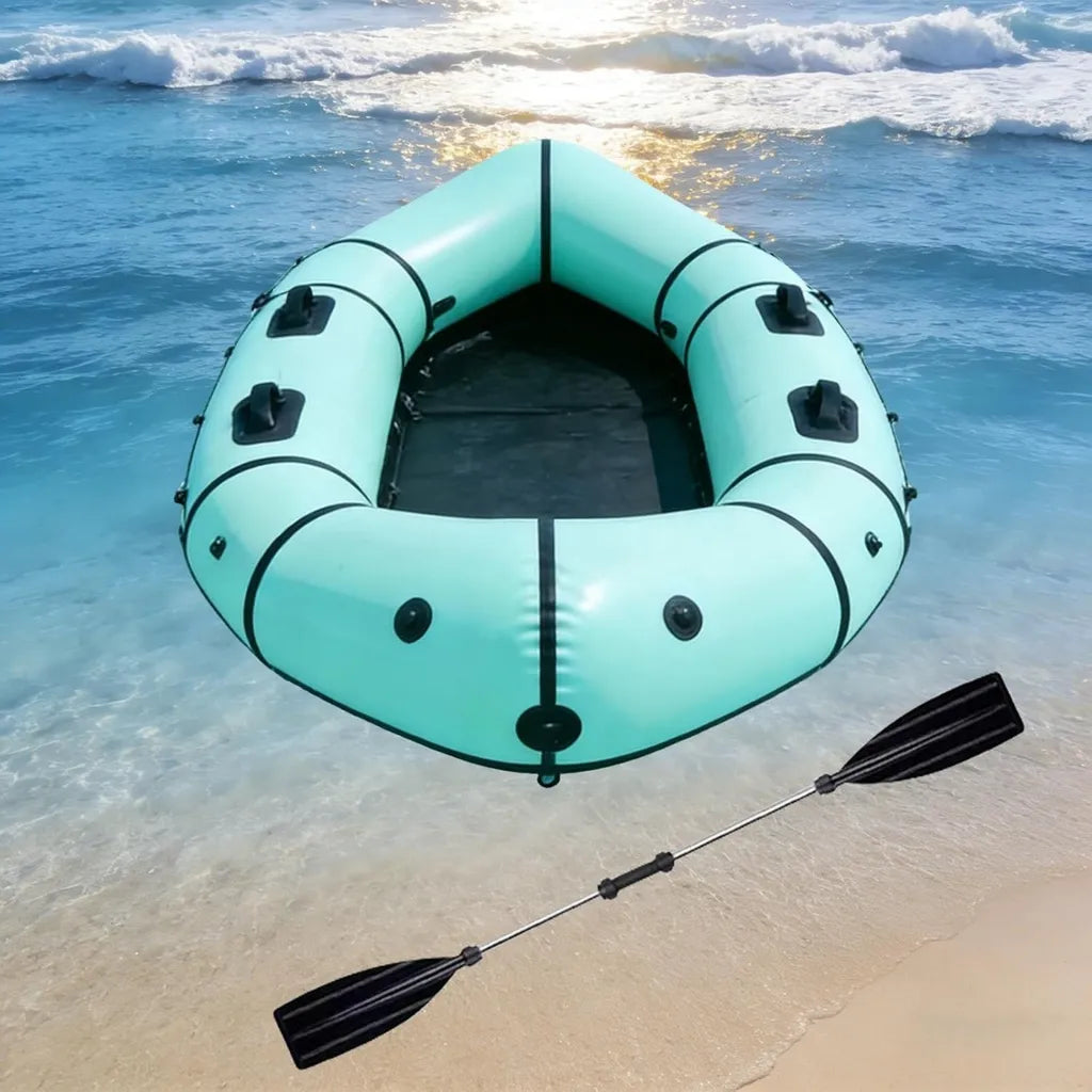 Kayak Gonfiabile a 2 Posti Ultra Leggero in PVC per Pesca e Acque Tranquille con Accessori Completi