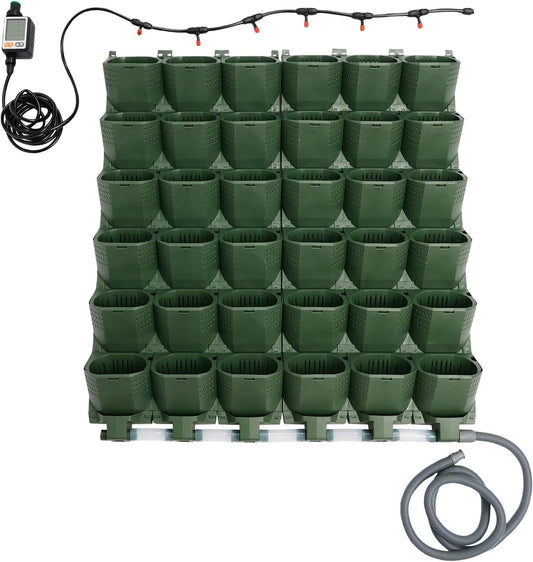 Confezione Da 36 Vasi Da Parete Per Piante, Supporto Per Vasi Sospesi, Uso Interno Ed Esterno, Sistema Di Irrigazione Automatica