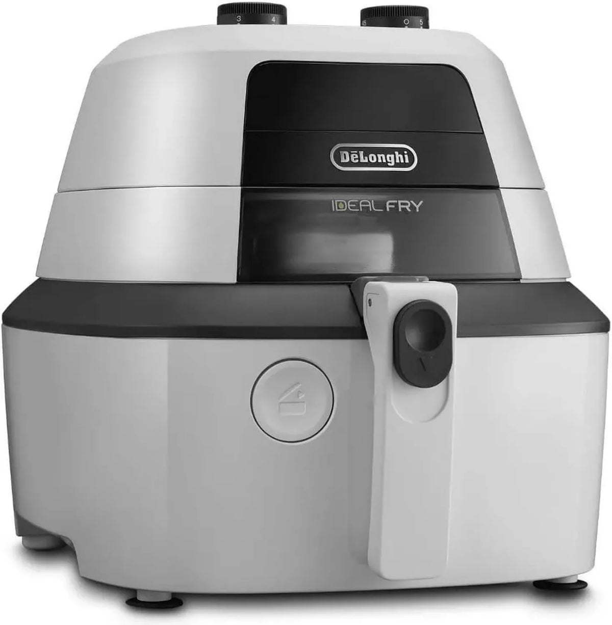 De'Longhi Friggitrice ad Aria IDEALFRY 1Kg, Frittura Sana, Vasca 3,9L, Timer e Coperchio Pratico, Bianco