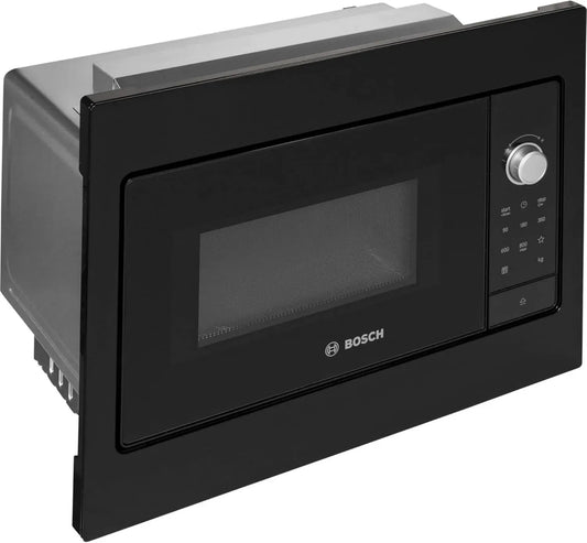 Bosch Microonde Incasso Nero, 800W, AutoPilot 7 Programmi, Display LED