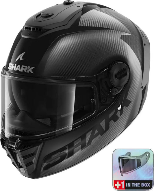 SHARK Casco Integrale Spartan RS Carbon con Visiera Extra Fumè