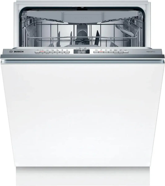 Bosch Lavastoviglie Integrata 60 cm, Serie 4, 14 Coperti, Terzo Cestello, Home Connect, Motore Eco Silence, Bianca