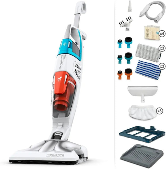 Rowenta RY8544WH - Aspirapolvere e Pulitore a Vapore 2 in 1