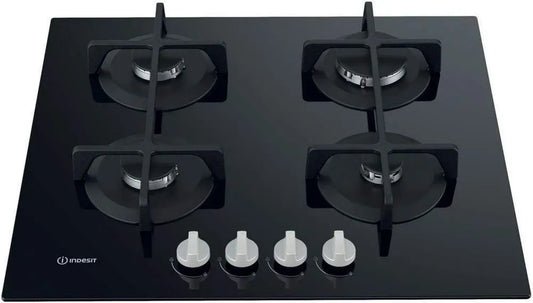 Piano cottura a gas da incasso Indesit 59 cm Nero