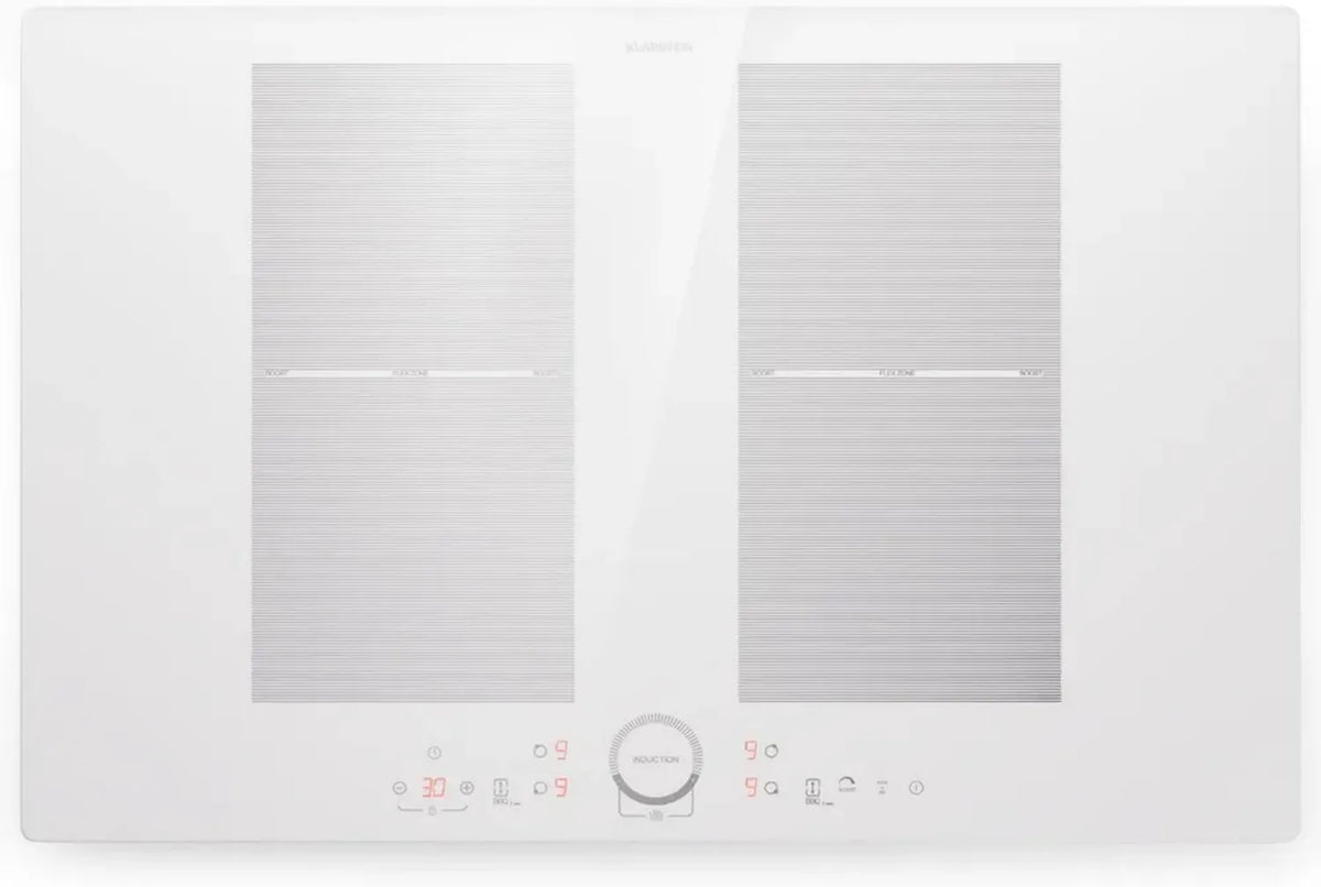 Klarstein Piano Cottura Induzione 4 Zone, 7000W, Controllo Touch, Timer Integrato, Riscaldamento Veloce