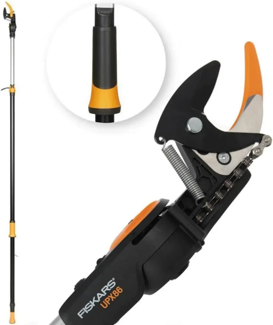 Potatore Telescopico Fiskars per Rami Freschi UPX86, Taglio Preciso, Nero/Arancione, 1023624