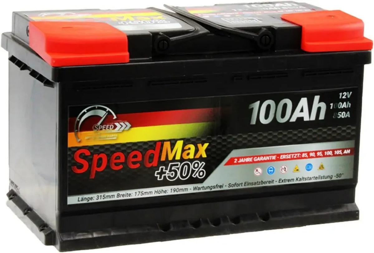 Batteria Auto 12V 100Ah 850A SPEED MAX Compatibile con FIAMM