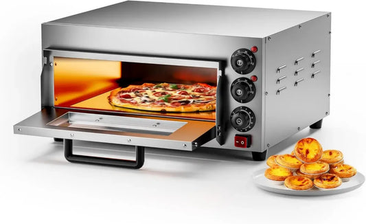 Forno Elettrico per Pizza con Pietra Cordierite, 2000W, 350°C Max
