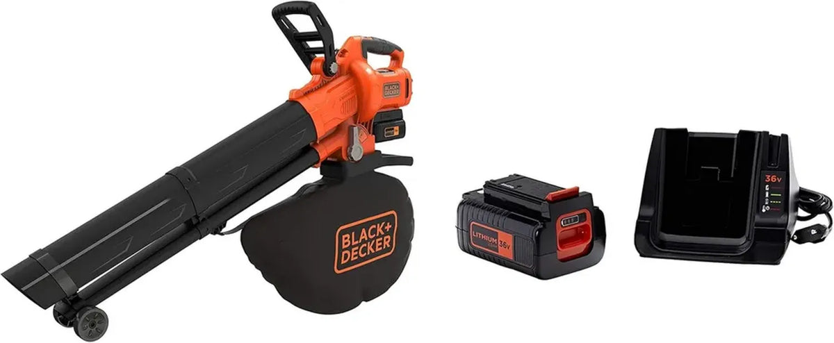 BLACK+DECKER Soffiatore Aspiratore 36V con Kit Batteria e Caricatore