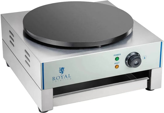 Macchina per Crepes Elettrica Royal Catering, 3000W, Diametro 40 cm