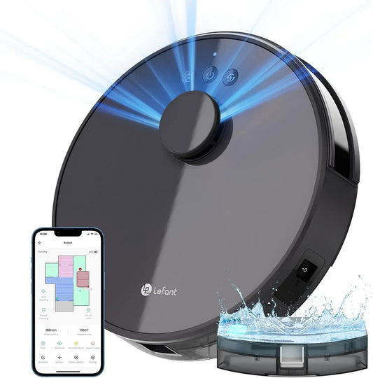Aspirapolvere Robot LEFANT M1G con Navigazione LiDAR e Mappatura Multistrato, 4000Pa, Compatibile con Alexa e App