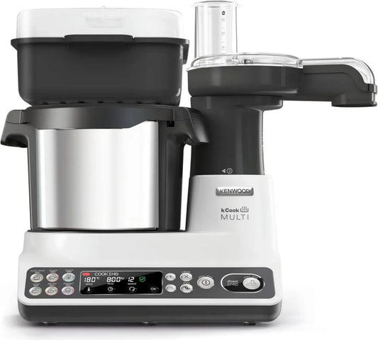Kenwood kCook Multi CCL401WH – Robot da Cucina Multifunzione, 30-180 °C, 4.5L, 7 Programmi, Tritatutto e Direct Prep, Cottura Lenta