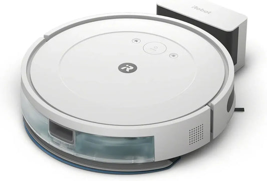 iRobot Roomba Combo Essential, Robot lavapavimenti e aspirapolvere, potente e versatile, sistema di pulizia a 4 fasi, controllabile con app, bianco