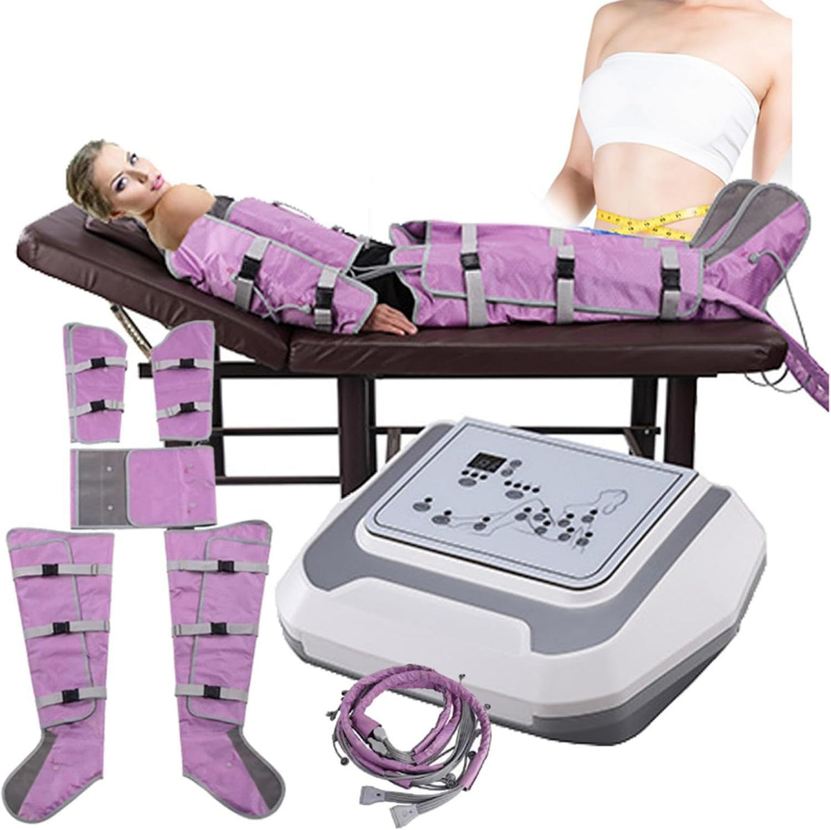 Massaggiatore elettrico - massaggio a compressione d'aria, 3 Livelli, viola