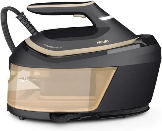 Philips PerfectCare 6000: Ferro da Stiro Compatto, Vapore Potente, Sicuro su Tutti i Tessuti, Serbatoio 1.8L, 2400W