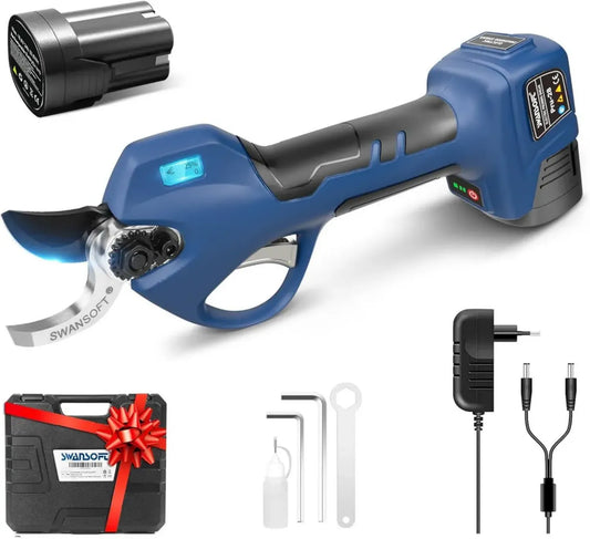 Forbici da Potatura Elettriche Professionali SWANSOFT PRU28, 28mm 850W 16,8V, Leggere e Sicure