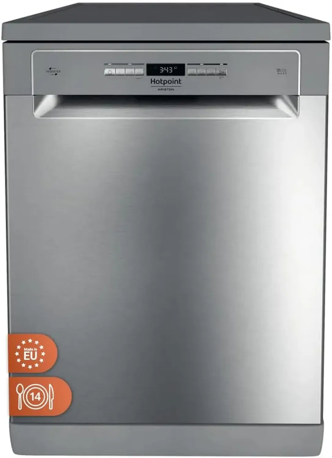 Hotpoint Ariston Lavastoviglie 60 cm, 14 Coperti, Inverter, ActiveDry, 3D Zone Wash, Classe D