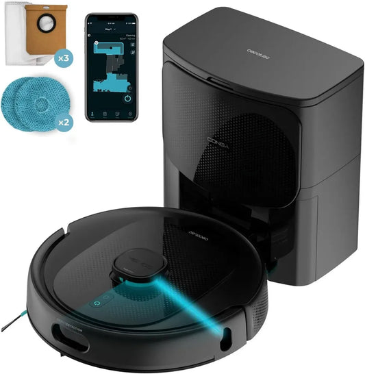 Cecotec Robot Aspirapolvere Conga 9990 AI con Navigazione Laser e Base Autopulente