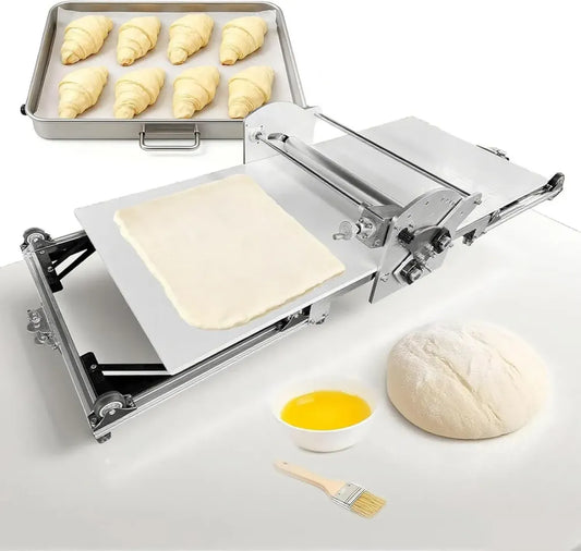 Macchina Sfogliatrice Elettrica Pieghevole per Pasticceria e Panetteria, Spessore Regolabile 2-30 mm