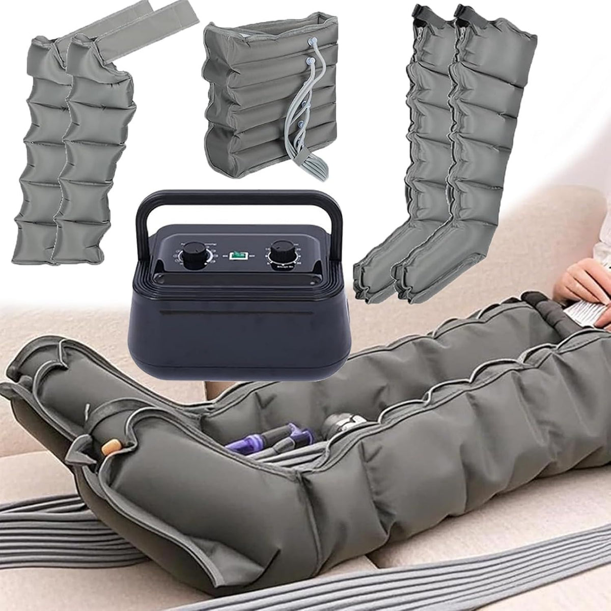 Stivali per pressoterapia – massaggio a compressione d'aria, per piedi e gambe
