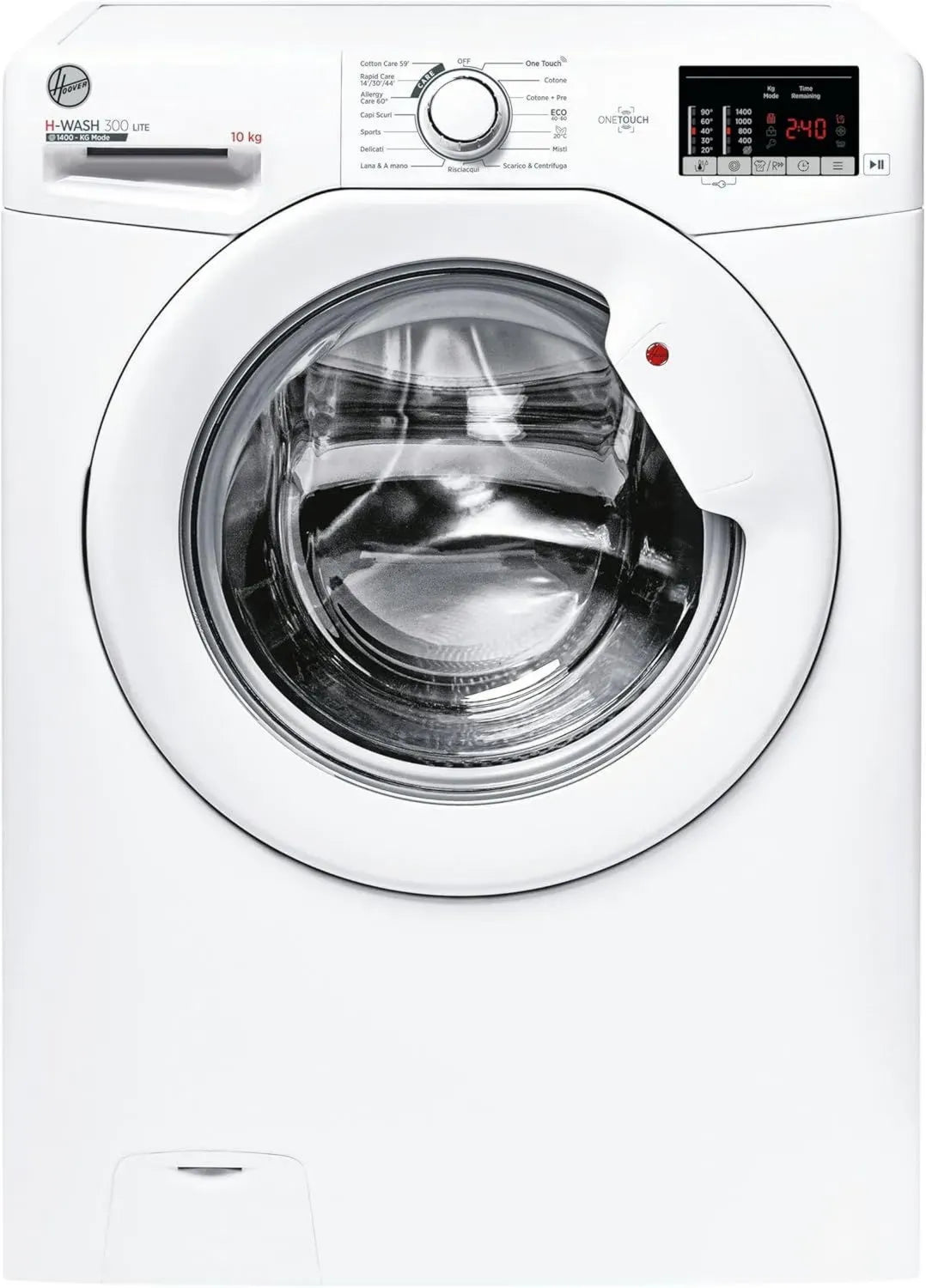 Lavatrice Hoover H-Wash 300 LITE 10 Kg, 1400 RPM, NFC, Bianco, Classe Energetica E