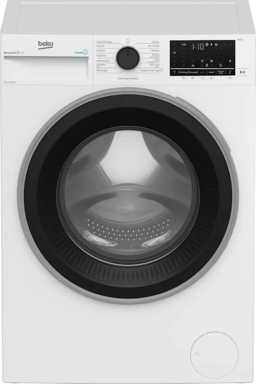 Lavatrice Beko 8kg Classe A, 1400 giri, Inverter, Funzione Vapore SteamCure, Bluetooth