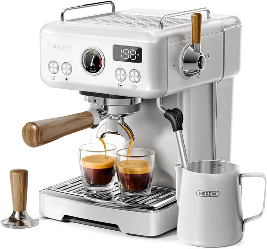 Macchina da caffè espresso HIBREW H10Plus con display intelligente e portafiltro da 58 mm