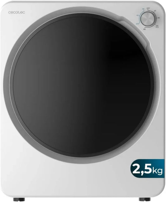 Asciugatrice Compatta Cecotec Bolero 2,5 Kg, 950W, 6 Programmi, ECO, Rapida e Intuitiva