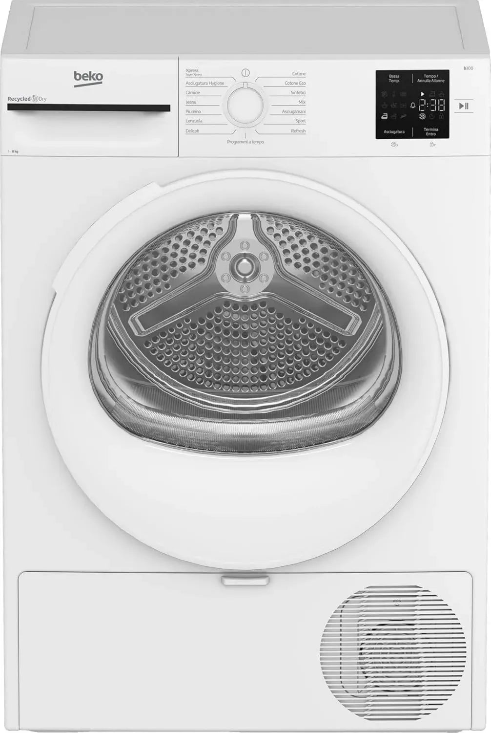 Beko Lavatrice 8kg Classe D, Display Digitale, Motore Silenzioso, Bianco