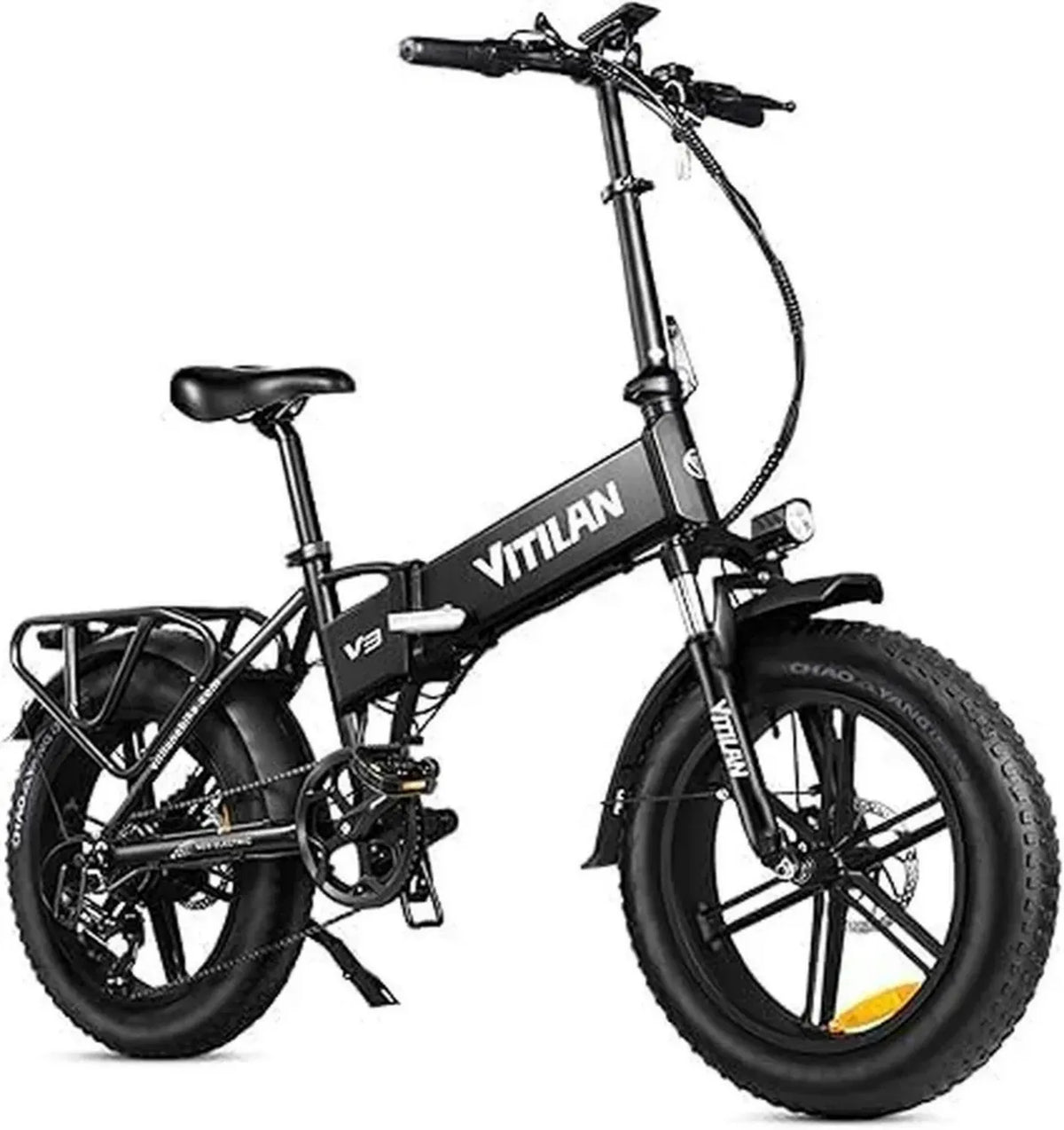 Bici Elettrica Pieghevole VITILAN V3 con Batteria Rimovibile 48V 13Ah, Motore 250W, Gomme Grasse 20x4.0'
